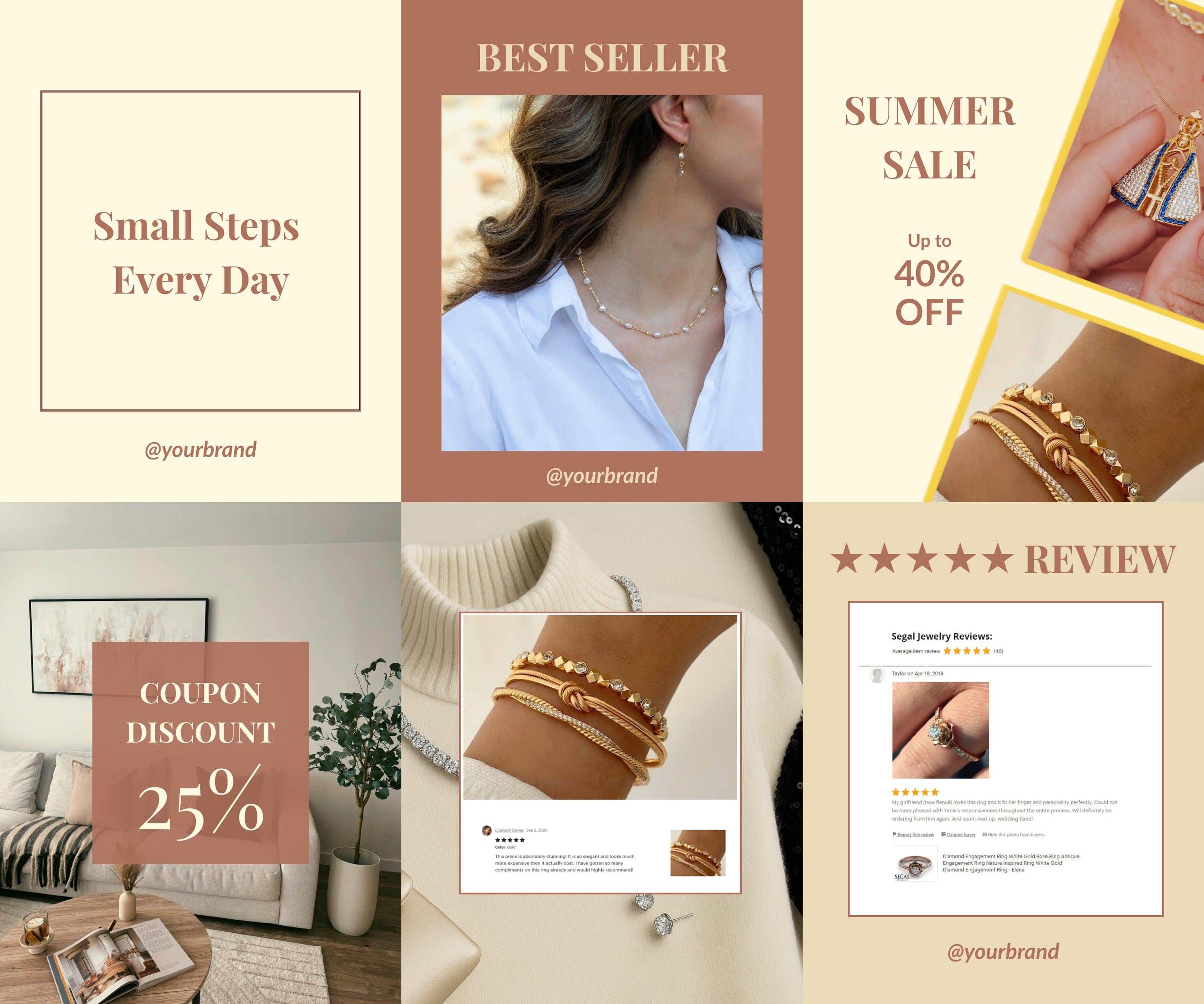30 Boho Instagram Post Templates | Editable Canva Social Media ...