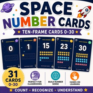 Cartes de nombres à dix cases (0-30) à imprimer | Centre de mathématiques pour la reconnaissance des nombres | Cartes de nombres pour la maternelle et le CP | Activités de comptage pour l'école à la maison