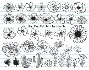 Download Flower Svg Files Etsy