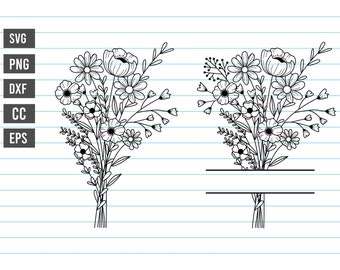 Download Flower Bouquet Svg Etsy