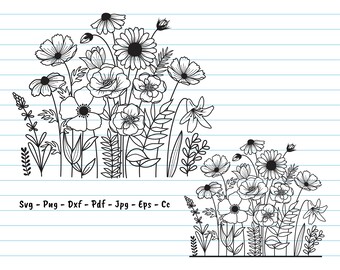 Download Realistic Flower Svg Etsy