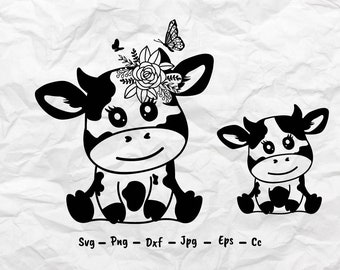 Download Cute Cow Svg Etsy