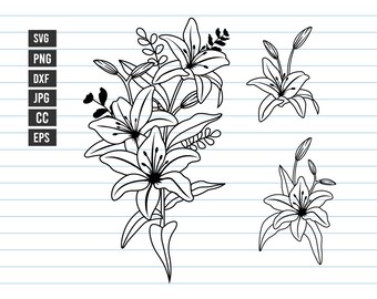 Free Free 204 Lily Flower Svg Free SVG PNG EPS DXF File