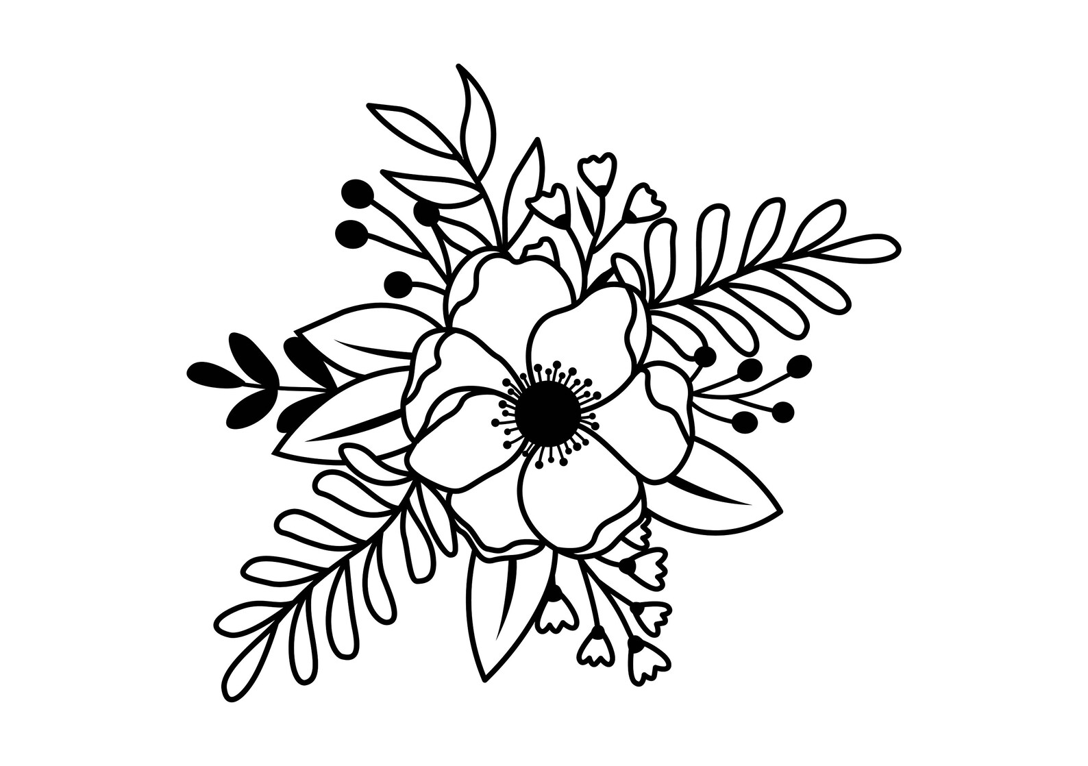 Blume Svg Blume Grenze Svg Blumenstrauß Svg Blumen Svg Etsy.de