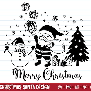 Christmas Svg Files, Christmas Santa Svg, Merry Christmas Svg, Christmas Svg For Shirt, Christmas Clipart, Christmas kids Svg.