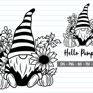 Fall Gnome Svg, Fall Svg, Gnome Svg, Fall Pumpkin Svg, Gnome Pumpkin Svg, Kids Fall Svg, Autumn Gnome Svg, Fall Shirt Svg, hello Fall Svg.