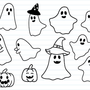 11 Cute Ghost Svg Bundle, Halloween Ghost Svg, Ghosts, Halloween Pumpkin,Halloween Svg, Ghost svg Files, Ghost Svg Files For Cricut.