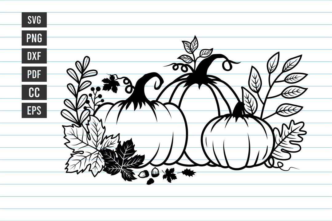 Pumpkin Svg, Floral Pumpkin Svg, Fall Svg Files, Thanksgiving, Autumn