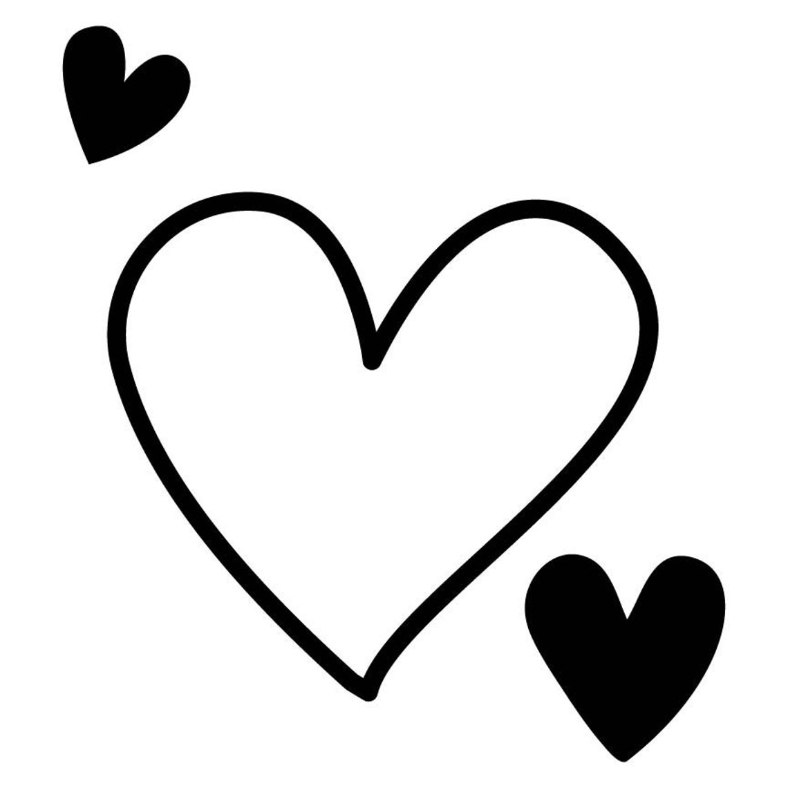 Heart Svg Hand Drawn Heart Svg Doodle Heart Svg Heart | Etsy