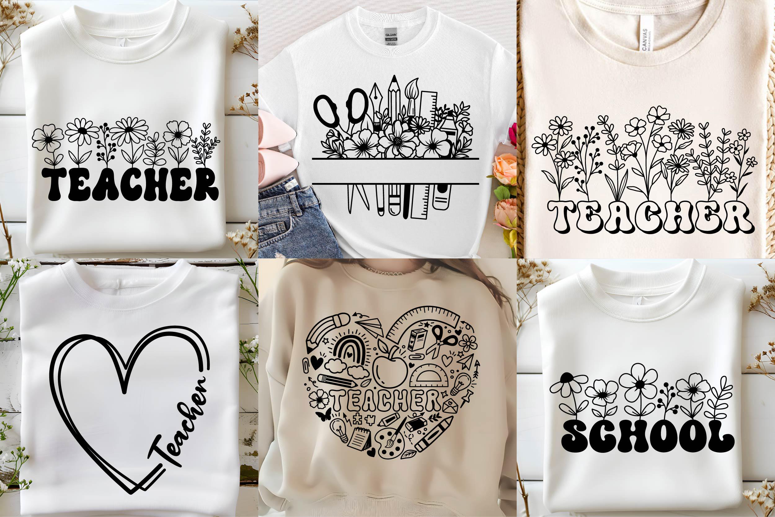 Floral Teacher SVG Bundle: Back to School Designs (digital Download) - Etsy