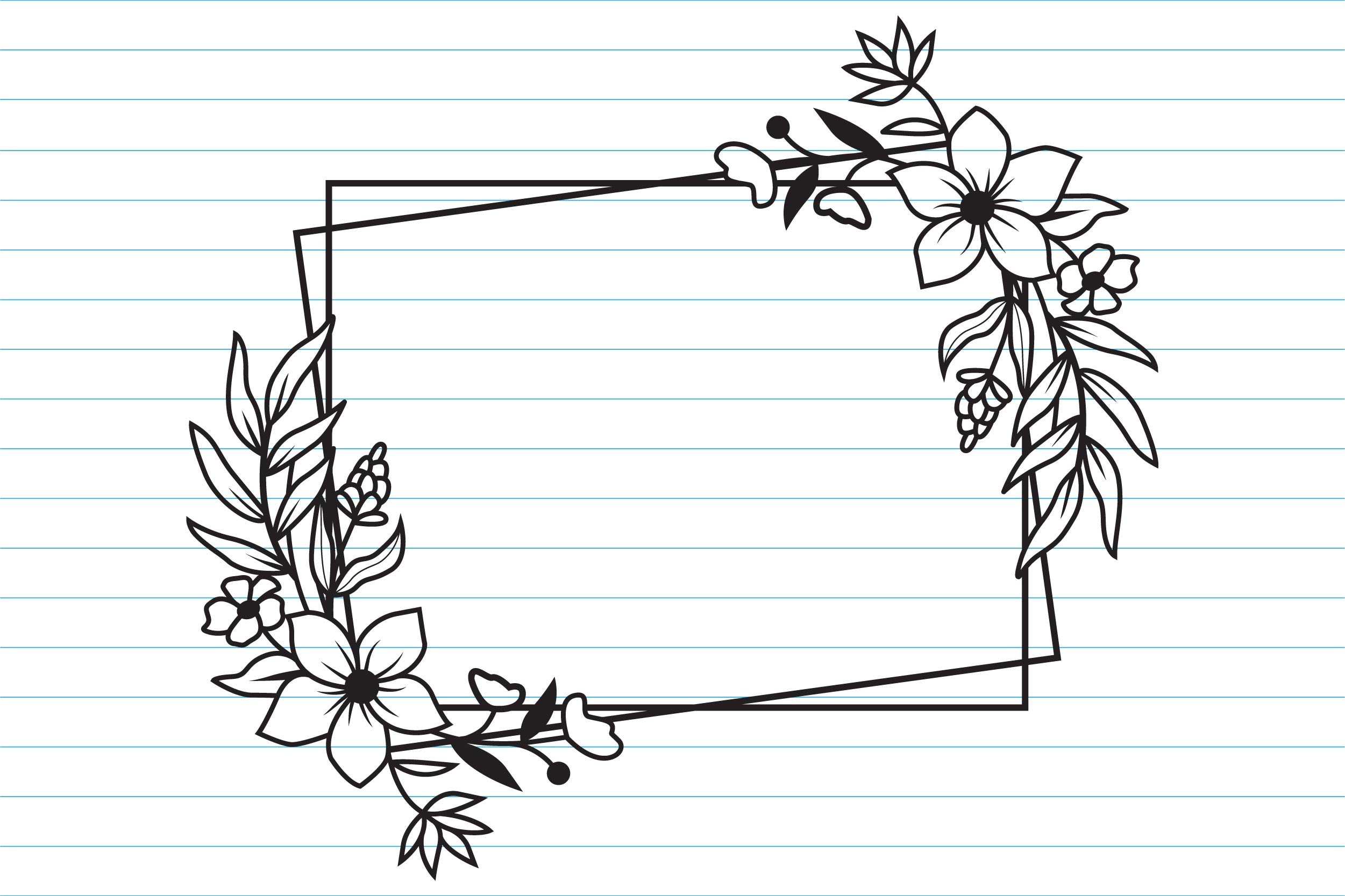 Flower Svg Bundle Flower Border Svg Flower Svg Files Flower - Etsy