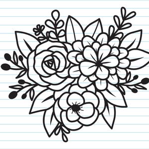Bouquet de fleurs Svg, Svg de fleurs, fichiers Svg de fleurs, mariage, bouquet de fleurs, fichiers Svg de fleurs pour Cricut et Silhouette, Svg, Png, Dxf.