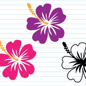 Hibiskus-Svg, Hibiskus-ClipArt, Blumen-Svg, Tropische Blume-Svg, Hibiskus-Blumen-Svg, Hibiskus-Svg-Papierschnitt-Vorlage, svg, Png, Dxf, Eps. Bild 1