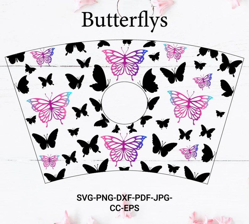 Download Butterfly full wrap starbucka Svg Butterfly Svg Full wrap ...