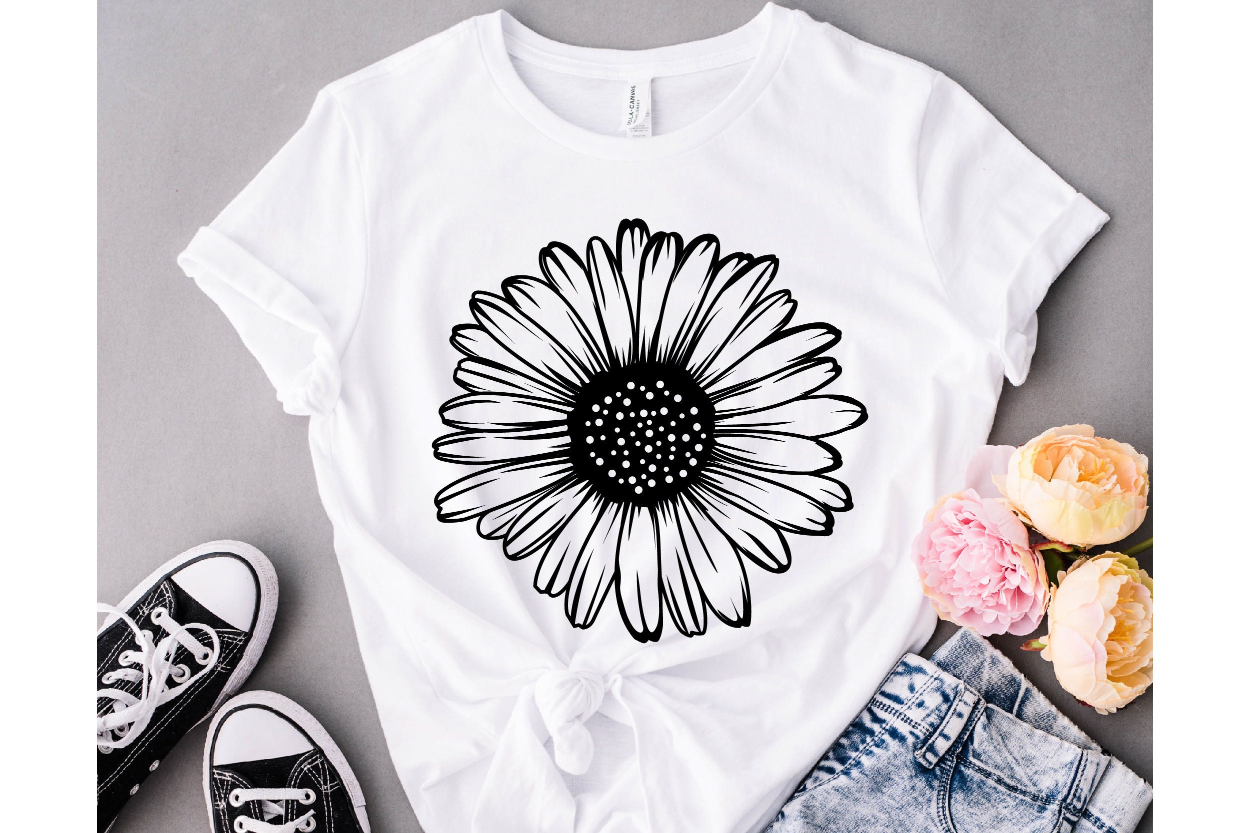 Daisy Svg, Daisy Bundle, Daisys Svg, Daisy Half Svg, Floral