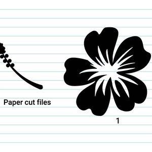 Hibiskus-Svg, Hibiskus-ClipArt, Blumen-Svg, Tropische Blume-Svg, Hibiskus-Blumen-Svg, Hibiskus-Svg-Papierschnitt-Vorlage, svg, Png, Dxf, Eps. Bild 5