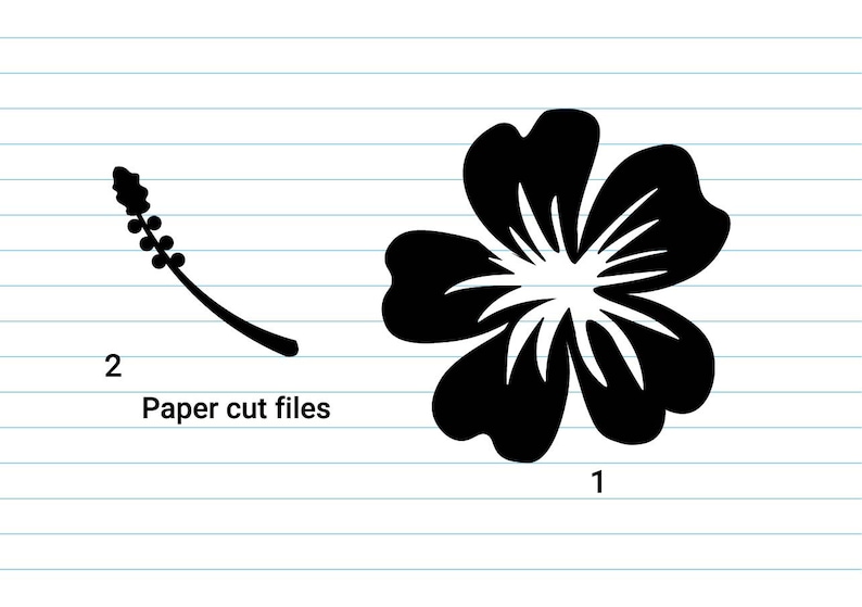 Hibiskus-Svg, Hibiskus-ClipArt, Blumen-Svg, Tropische Blume-Svg, Hibiskus-Blumen-Svg, Hibiskus-Svg-Papierschnitt-Vorlage, svg, Png, Dxf, Eps. Bild 5