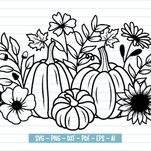 Pumpkin Flower Svg, Fall Svg, Fall Pumpkin Svg, Floral Pumpkin Svg, Fall Shirt Svg, Thanksgiving Svg, Autumn, Thanksgiving Gift, Pumpkin.