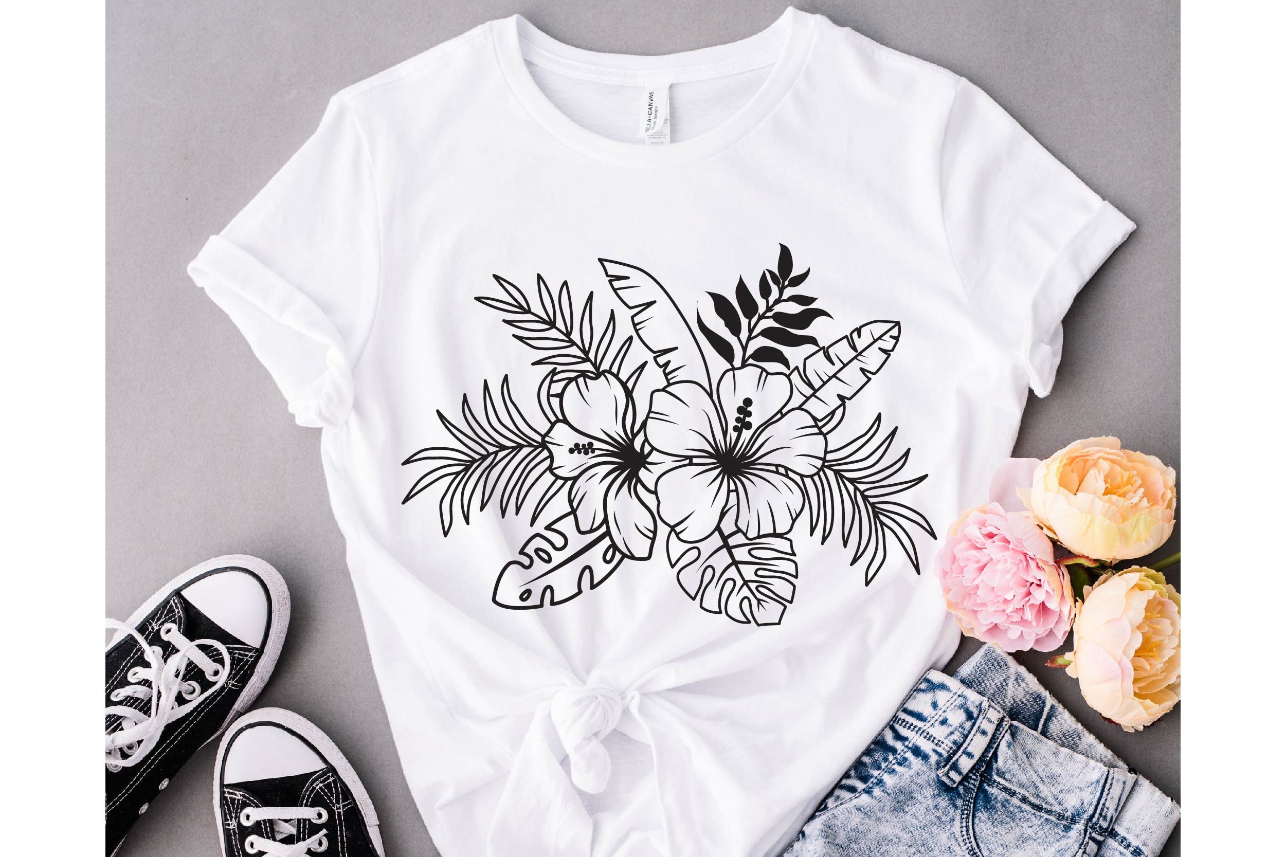 Tropical Flower Svg Hibiscus Svg Bundle Flower Svg Tropical | Etsy