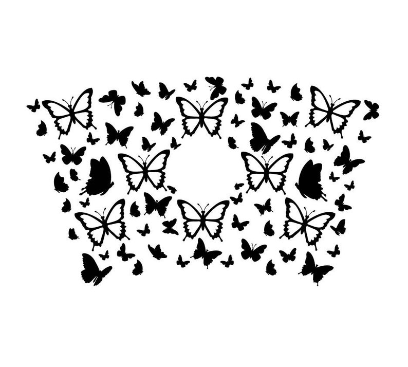 Free 138 Butterfly Starbucks Wrap Svg SVG PNG EPS DXF File