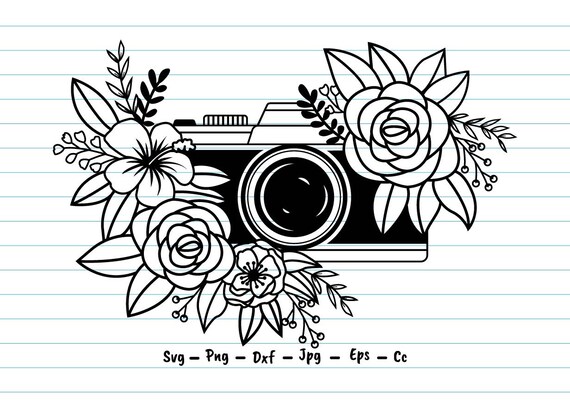 Download Camera Svg Files Camera Flowers Svg Flower Svg Photo Etsy