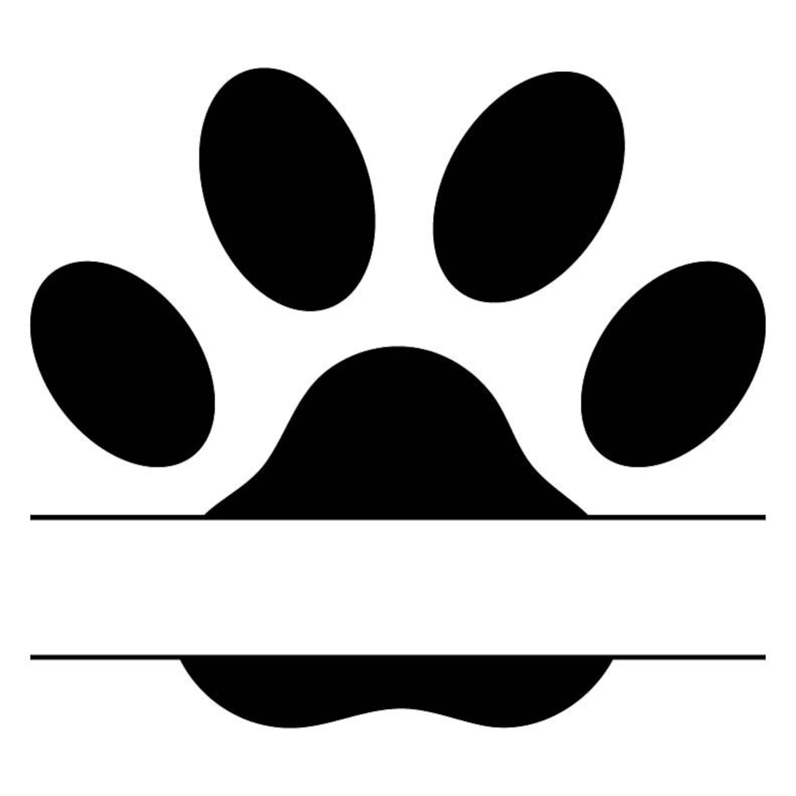 Paw Print Svg Paw Svg Bundle Paw Split Monograme Svg Heart - Etsy