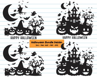 Archivos SVG de Halloween, Feliz Halloween Svg, Halloween Svg, Fantasma Svg, Bruja Svg, Calabaza, Niños Camisa de Halloween Svg, Archivos Svg para Cricut.