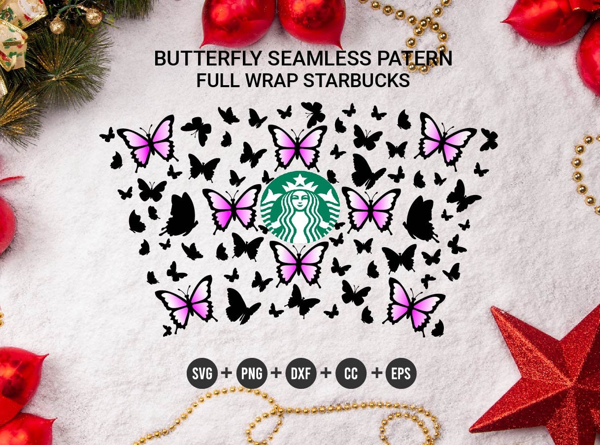 Download Butterfly full wrap starbucka Svg Butterfly Svg Full wrap ...