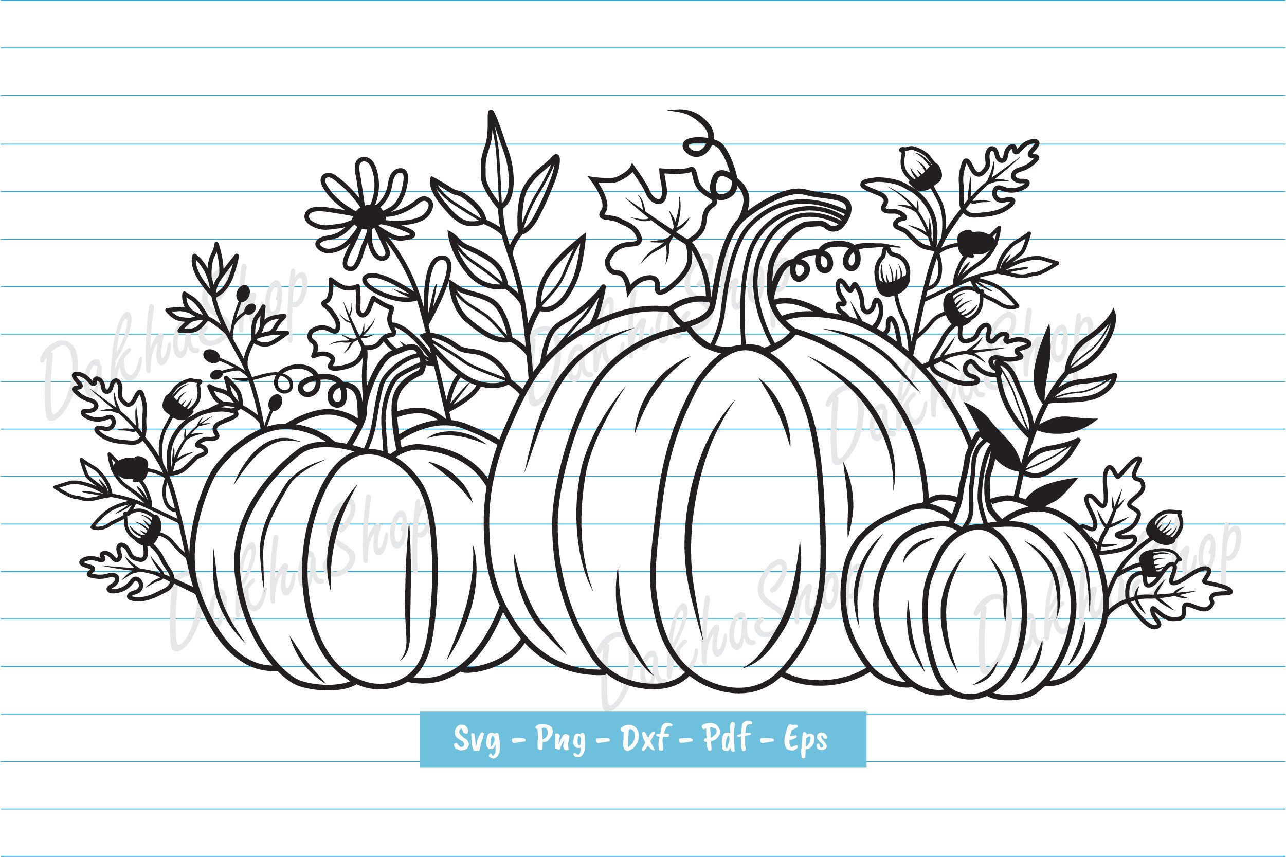 Pumpkin Svg Files Flower Pumpkin Svg Wildflower Pumpkin Svg - Etsy