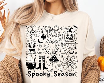 Spooky Halloween Flower SVG: Printable Halloween Designs (Digital Download)
