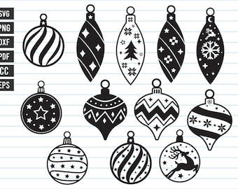Christmas Svg Bundle, Christmas Ball Svg, Christmas Ornament Svg Bundle, Christmas Decoration Svg, Svg Files For Cricut And Silhouette.