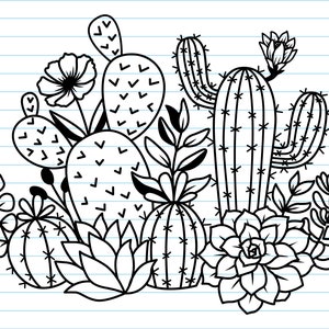 Cactus Svg, Flor de Cactus Svg, Svg Suculento, Planta de Cactus, Archivos de Corte Svg de Cactus, Imágenes Prediseñadas de Cactus, Archivos Svg de Cactus para Cricut, Svg, Png.