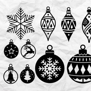 Kerstbal Svg, kerstversiering Svg-bundel, kerstversiering Svg, Svg-bestanden voor Cricut en silhouet, digitale bestanden Svg, png.