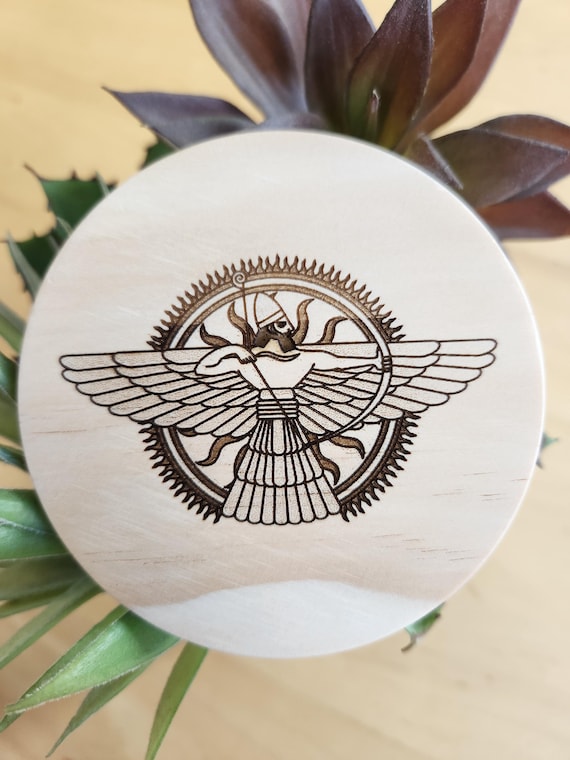 Ashur, Ashshur laser engraved coasters