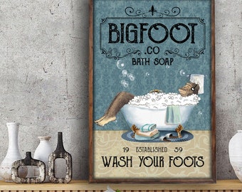 Bigfoot Knowledge Satin Portrait Poster No Frame