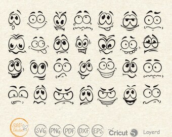 Download Cartoon Face Svg Etsy
