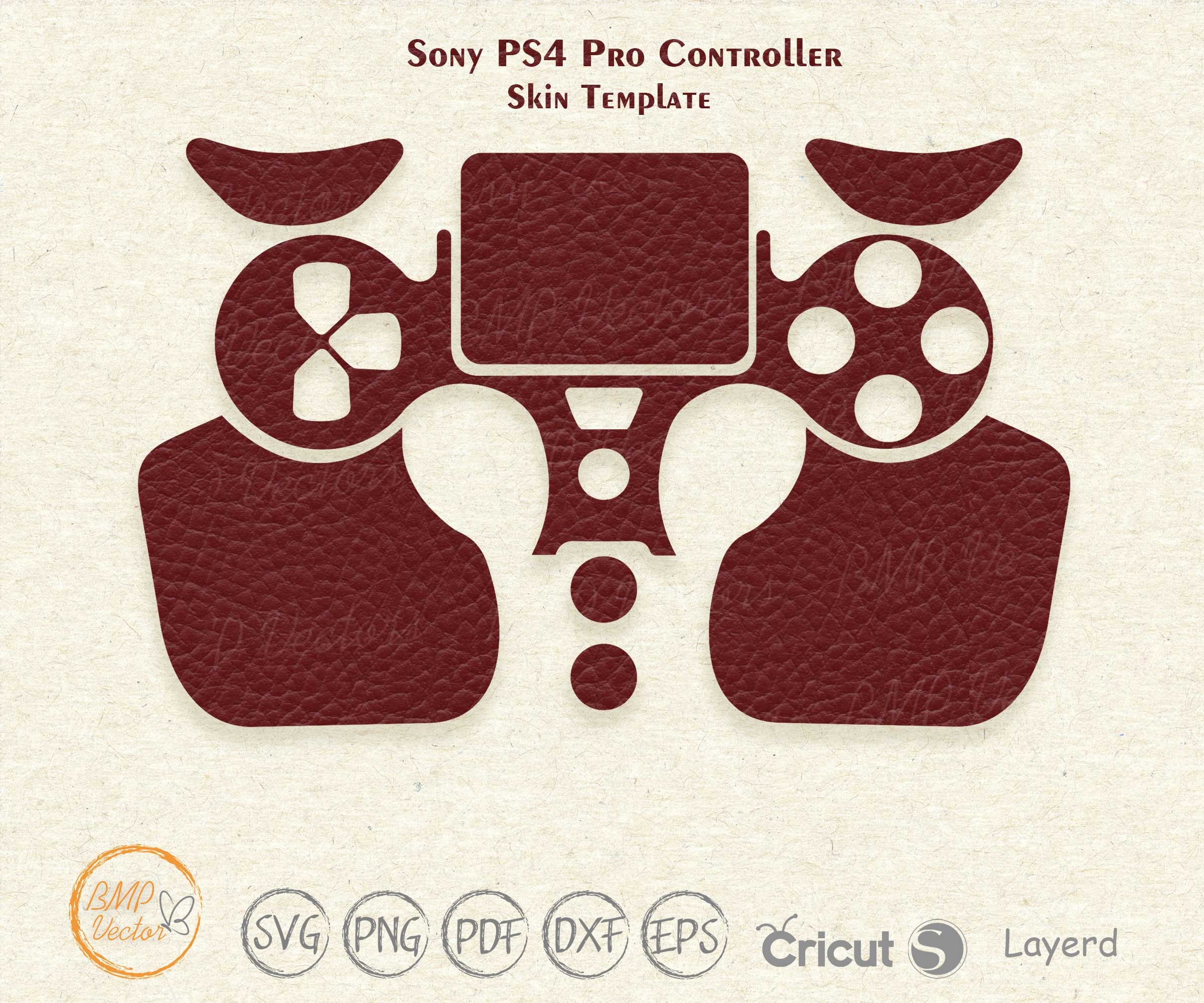 Download Sony PS4 Pro Controller skin svg cut template vector Sony PS4 | Etsy