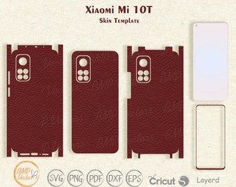 Xiaomi Mi 10T skin cut template vector, Xiaomi skin svg cut file, Skin del telefono, Silhouette, File vinile, stampabile, cricut