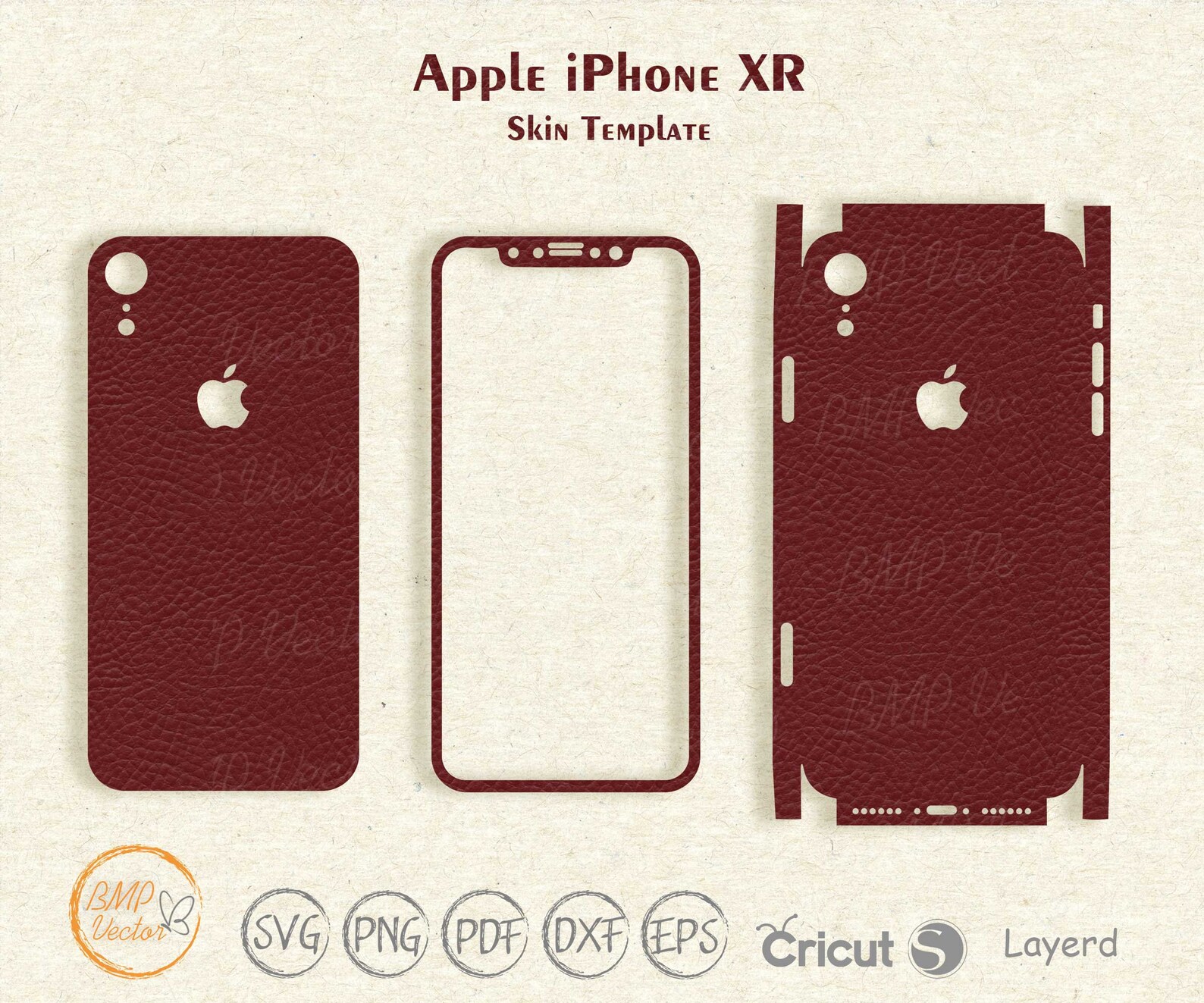 Iphone XR Skin Svg Cover Cut Template Vector Apple Iphone Etsy