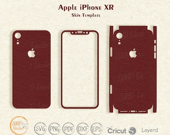 iPhone XR skin svg cover cut template vector, Apple iPhone skin cut file, Phone skins, Silhouette, Vector, Vinyl File, Cricut, template