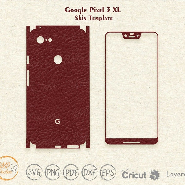 Google Pixel 3 XL skin svg cut template vector, Google Pixel skin svg cut file, Phone skins, Silhouette, Vinyl File, printable, Cricut