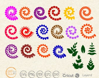 3D Rolled Paper Flower SVG Cut File: Cricut, Silhouette (Digital Download)