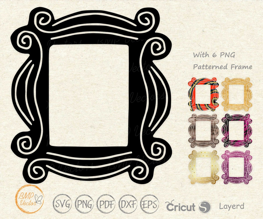 Picture Frame Friends Svg, Friends Frame Svg, Photo Frame Svg, With 6