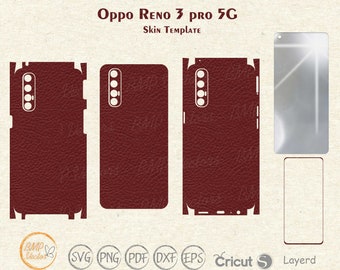 Oppo Reno 3 Pro 5G skin cut template vector, Oppo skin svg cut file, Phone skins, Silhouette, Vinyl File, printable, cricut