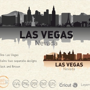 Las Vegas svg, Las Vegas Skyline svg, Nevada svg, City skyline clipart svg, Town Scrapbook Sticker, Las Vegas Nevada pour Cricut Silhouette