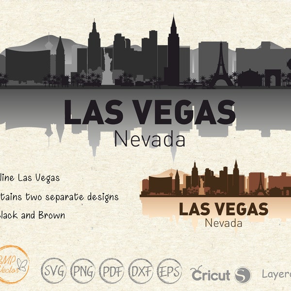 Las Vegas svg, Las Vegas Skyline svg, Nevada svg, City skyline clipart svg, Town Scrapbook Sticker, Las Vegas Nevada for Cricut Silhouette