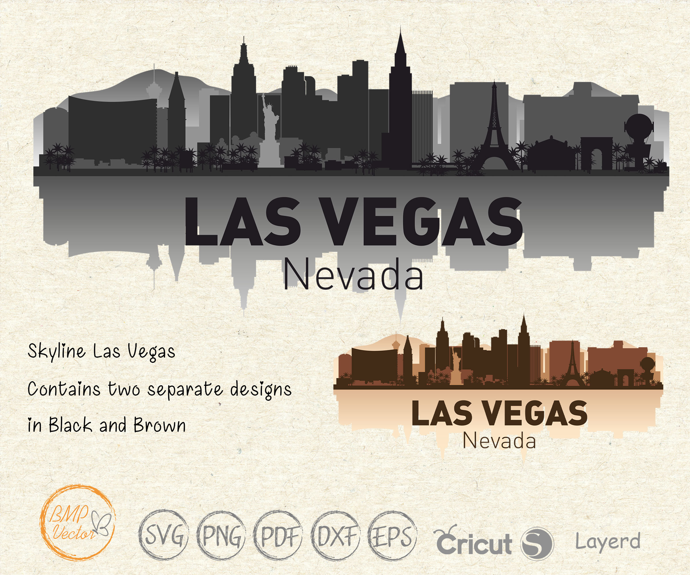 Las Vegas City Skyline Image Powerpoint Presentation PPT Template