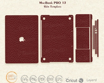 Plantilla de diseño para MacBook Pro 13: archivo de corte SVG (hasta 2019)