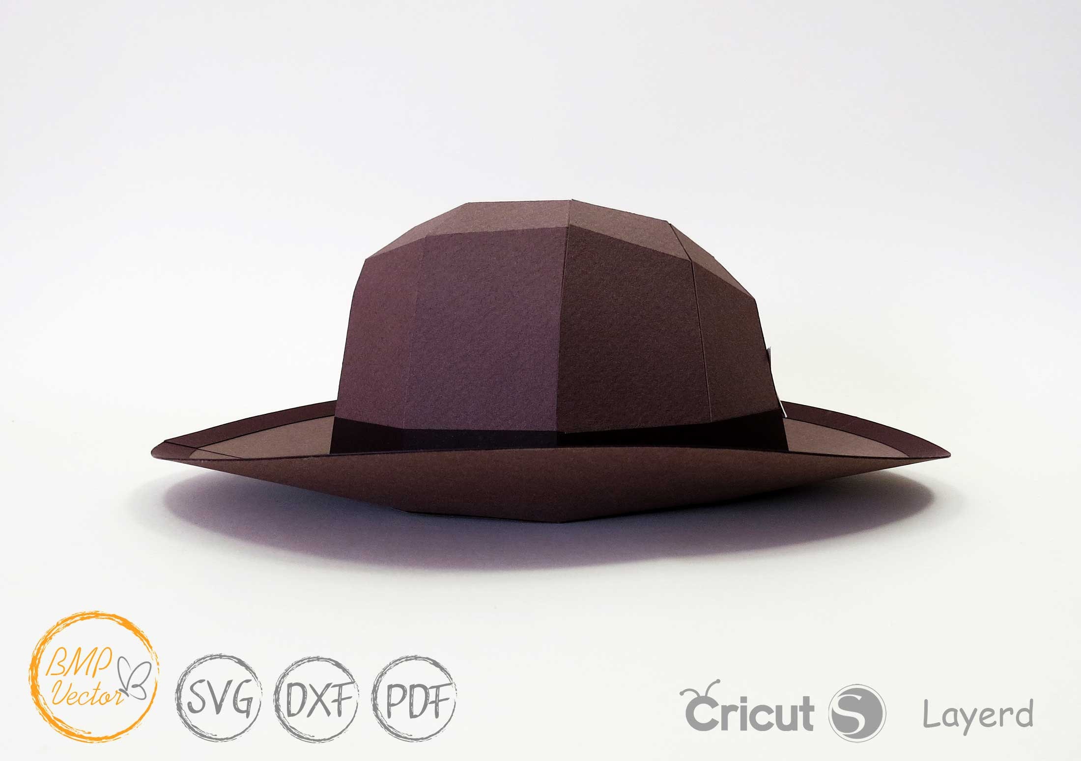 Cowboy Hat Box Svg Template Die Cut Template for Cricut Etsy