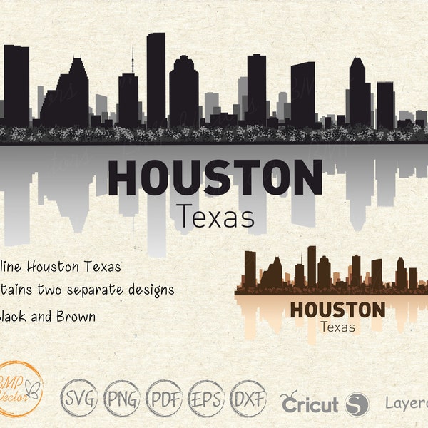 Houston svg, Houston Texas Skyline svg, Texas svg, City skyline Houston Texas clipart svg, Town Scrapbook Sticker file for Cricut Silhouette